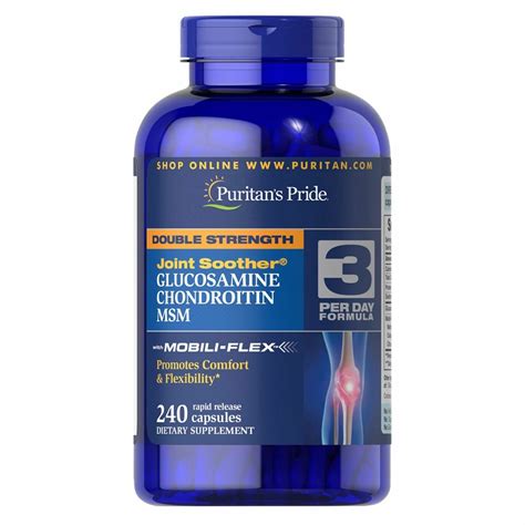 Puritans Pride Double Strength Glucosamine Chondroitin And Msm Joint