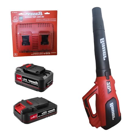 Bauer Leaf Blower Cordless Kit With 20v Dual Port Charger And 2 Batteries Ebay