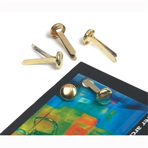 Brass Paper Fasteners 19mm Pack 200 Whitecroft Hunt Office Uk