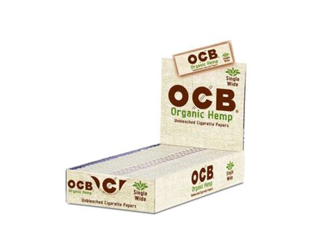 Ocb Organic Hemp Single Wide Rolling Papers Pipe Zone