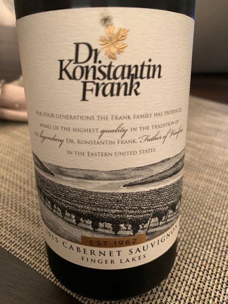 2015 Dr Konstantin Frank Cabernet Sauvignon USA New York Finger