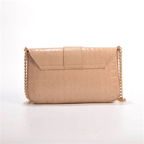 Bolsa Em Couro Croco Sand Nude P Jorge Bischoff Jorge Bischoff Divino Sapato