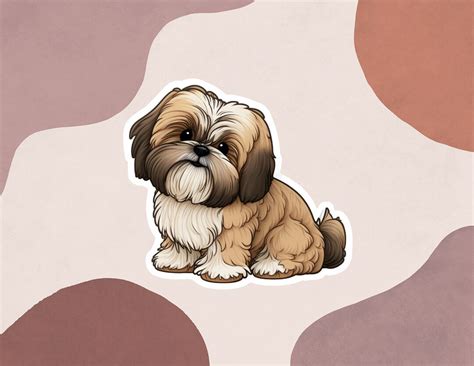 Shih Tzu Sticker Shih Tzu Decal Cute Shih Tzu Decal Cute Shih Tzu