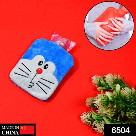 Doremon Small Hot Water Bag With Cover For Pain Relief Neck Shoulder Pain And Hand Feet Warmer