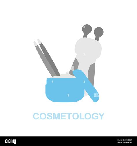 Icono Plano De Cosmetología Signo De Elemento Coloreado De La