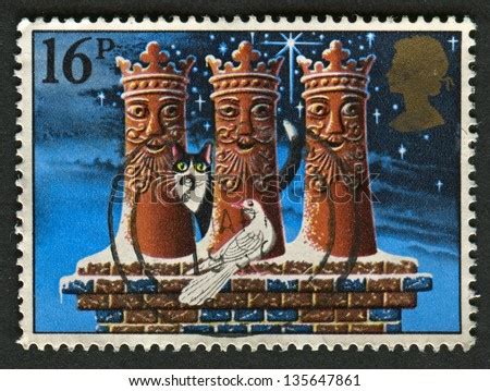 Uk Circa A Stamp Printed In Uk Shows Image Of The Three Kings