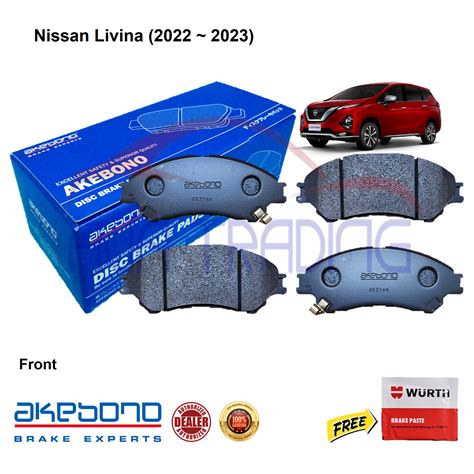 Genuine Akebono Front Brake Pads For Nissan Livina 2022 2023 W