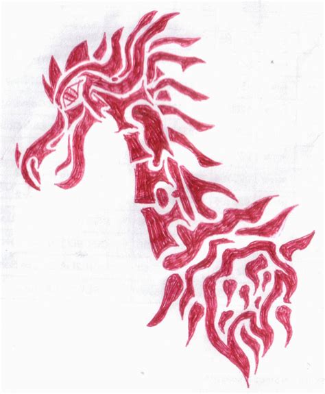 tribal dragon head by fyra007 on DeviantArt