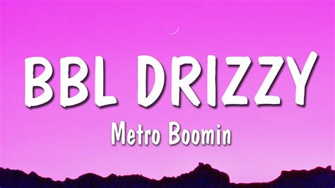 Metro Boomin Bbl Drizzy Lyrics Drake Diss Type Beat Youtube