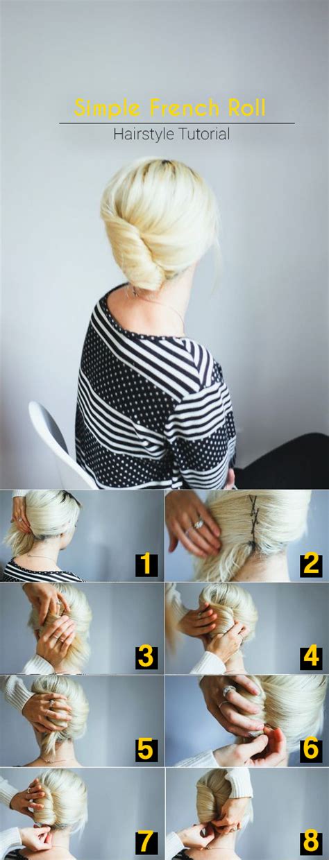 Simple French Roll Hairstyle Tutorial Motivational Trends