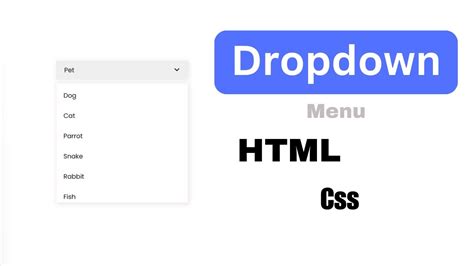 Master Dropdown Menus Html Css Tutorial For Web Designers Youtube