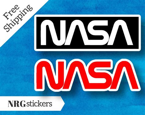 Nasa Vinyl Sticker Nasa Sticker Nasa Laptop Sticker Etsy Nasa