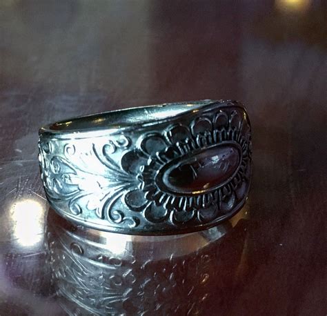 Handmade Spoon Ring With Antique Silver Silver Silver Rings Spoon