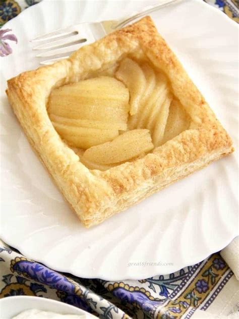 Easy Puff Pastry Pear Tart Recipe Great Eight Friends