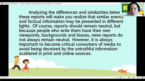 Eng 6 Q3 W4 Present A Coherent And Comprehensive Report On Differing