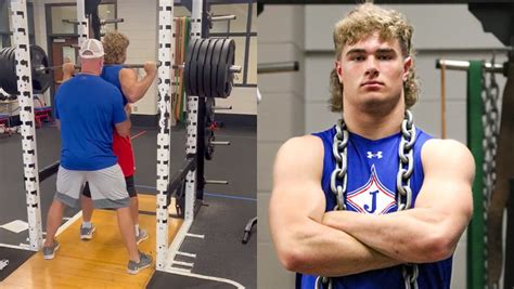 Clemsons 1 Lb Commit Rocking Raging Mullet Goes Viral For Nfl Squat