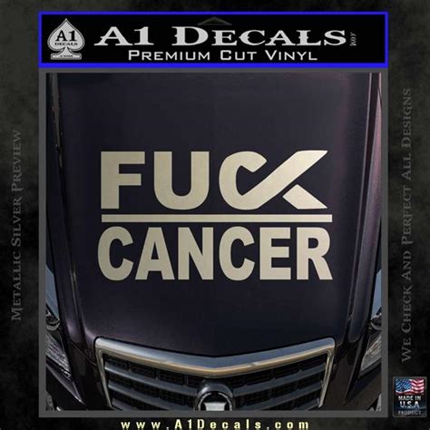 Fuck Cancer Ribbon Decal Sticker DG A1 Decals