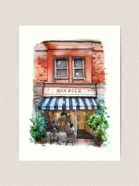 "Aesthetic cafe" Art Print for Sale by Jollerwonk | Redbubble