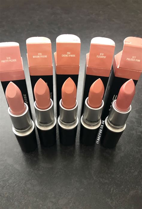 Pretty Nude Lipsticks Pretty Please Bosom Friend Fleshpot Mac