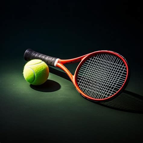 Premium Photo A Tennis Racket With A Black Handle And A Red Handle