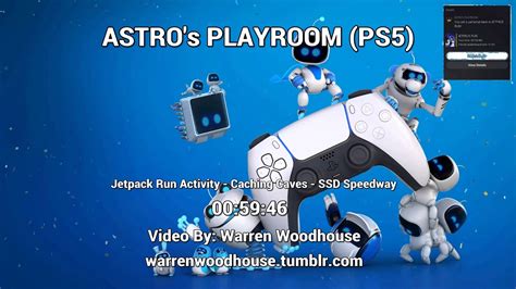 ASTRO S PLAYROOM PS5 Jetpack Run Activity Caching Caves SSD