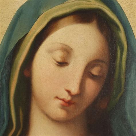 Unknown - Announced Virgin Mary Oil on Board about 1830, Italian ...