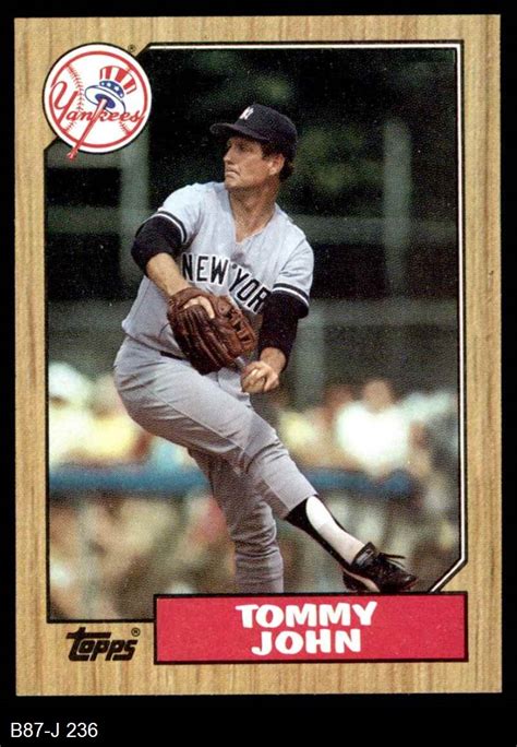 1987 Topps 236 Tommy John