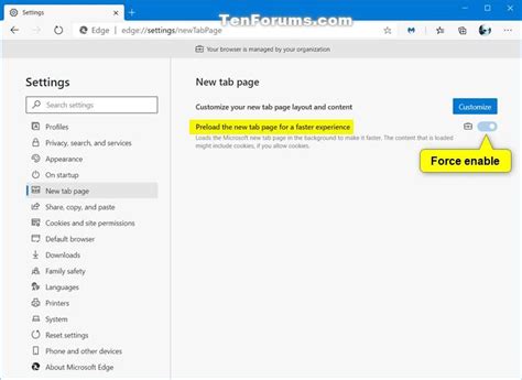 Disable Preload New Tab Page In Microsoft Edge Chromium En Images Images