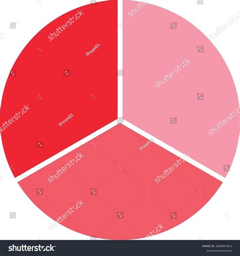 Circle Divided Into Three Equal Segments Stock Vector Royalty Free