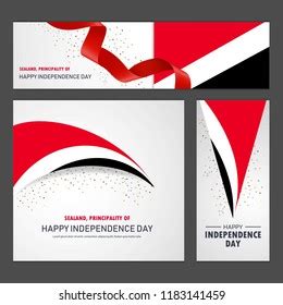 Happy Principality Sealand Independence Day Banner Stock Vector