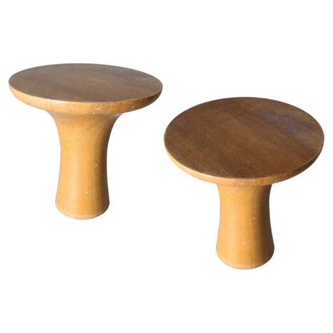 Set Of Two Tabla Tables In Jaisalmer Stone Handcrafted In India By Paul