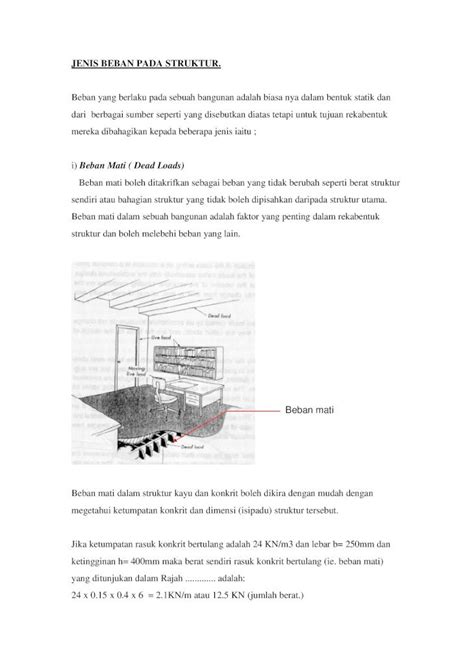 Pdf Jenis Beban Pada Struktur Beban Mati Dead Loads Pdf