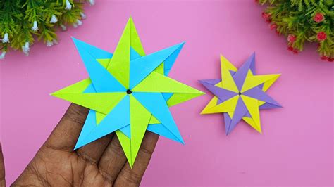 How To Make Easy Origami Star Step 8 Pointed Star Diy Diy 3d