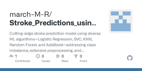 GitHub March M R Stroke Predictions UsingML Cutting Edge Stroke