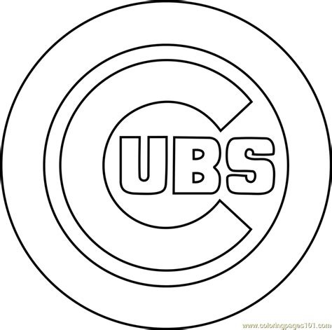 Chicago Cubs Logo Coloring Page