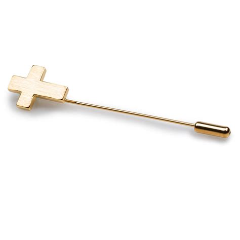 Gold Latin Cross Lapel Pin Christian Metal Lapel Pins Suit Pins Otaa