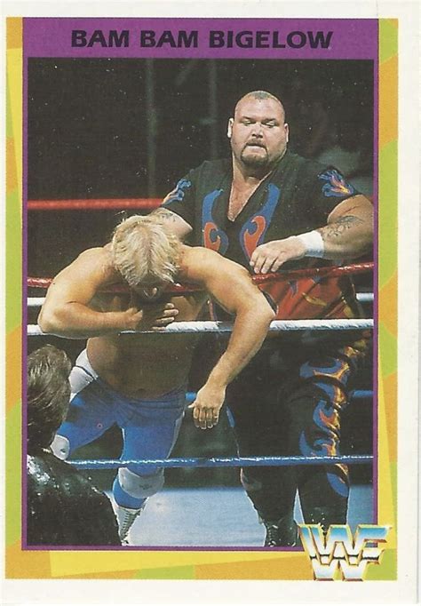 Merlin Wwf Trading Card Bam Bam Bigelow In Wwf