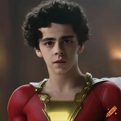 Actor jack dylan grazer as superhero freddie freeman in shazam on Craiyon