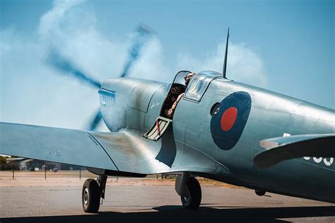 Hd Wallpaper Fighter Spitfire Pilot Raf The Second World War Wing