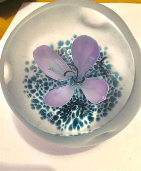 Rare Caithness Glass Paperweight Purple Orchid Purple Flower Etsy Canada Purple Orchids