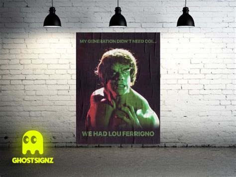 The Incredible Hulk Lou Ferrigno Poster Home Gym Decor Etsy