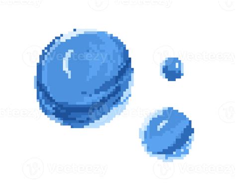 Water Splash Particle Pixel Illustration 29722708 Png