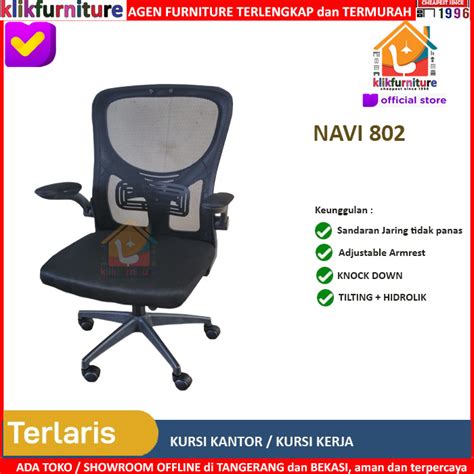 Kursi Kantor Jaring Hidrolik Kursi Kerja Office Chair Navi