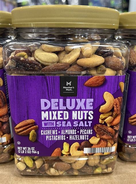 Member S Mark Deluxe Mixed Nuts With Sea Salt 34 Oz EBay