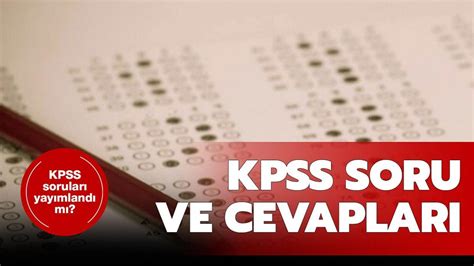 Gözler Kpss Ortaöğretim Soru Kitapçığında Kpss Soru Cevap Anahtarı