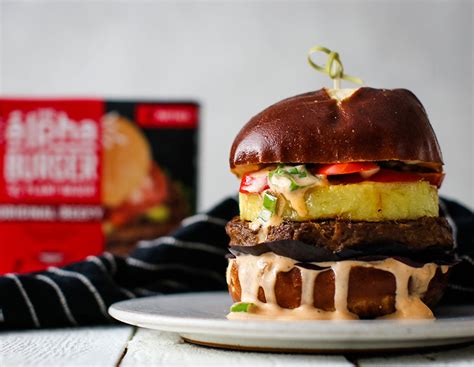 Sweet And Spicy Pineapple Burger Alpha Foods