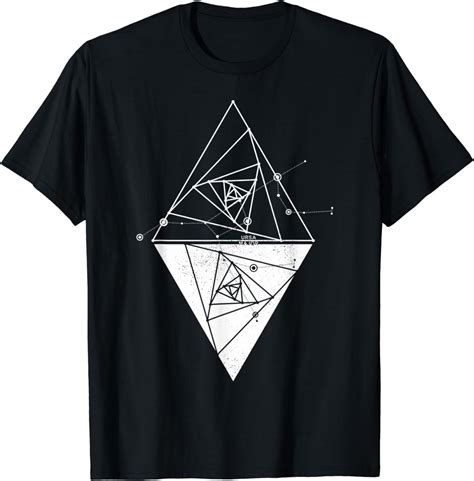 Sacred Geometry T Shirt Spiraling Equilateral Triangles T