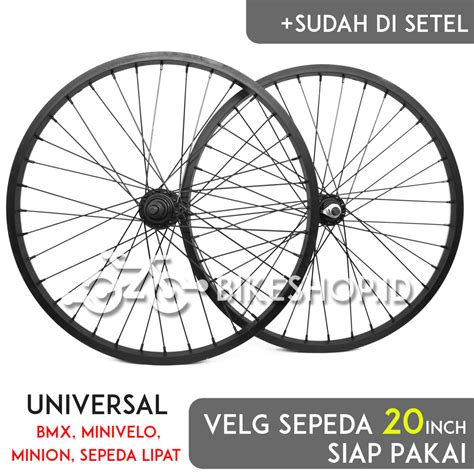 Jual Wheelset Velg Sepeda Uk Alloy Hitam Depan Belakang Rims Roda