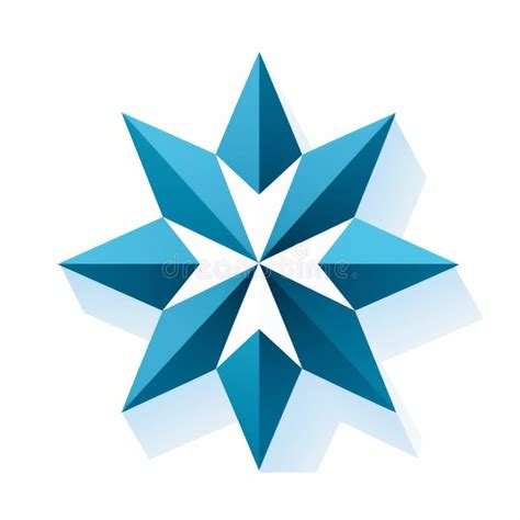 A Blue Star Shaped Logo On A White Background Stock Illustration