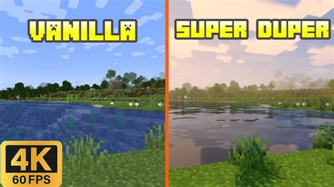 Vanilla Vs Super Duper Vanilla Shader Comparison [ 4k 60fps ] Youtube